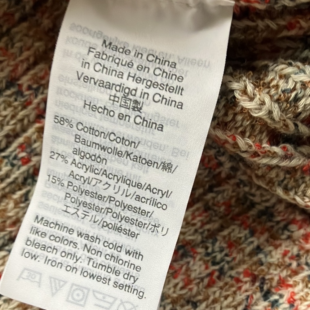 Madewell cardigan. Marled colors. Beige orange and green. Excellent condition - Picture 5 of 5